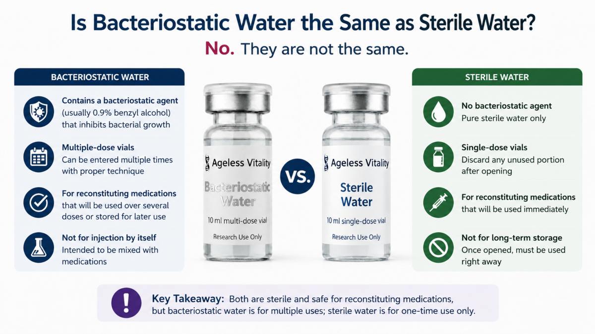 Bacteriostatic Water vs Sterile Water for Peptides